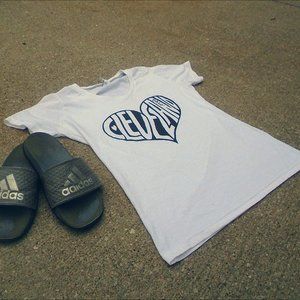 White Clevland Signature Heart T-Shirt